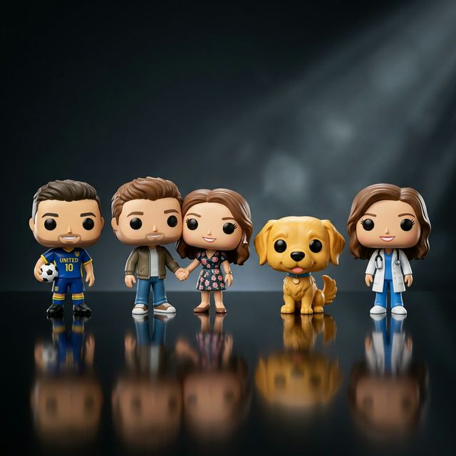 Coleção de bonecos 3D personalizados estilo Funko Pop